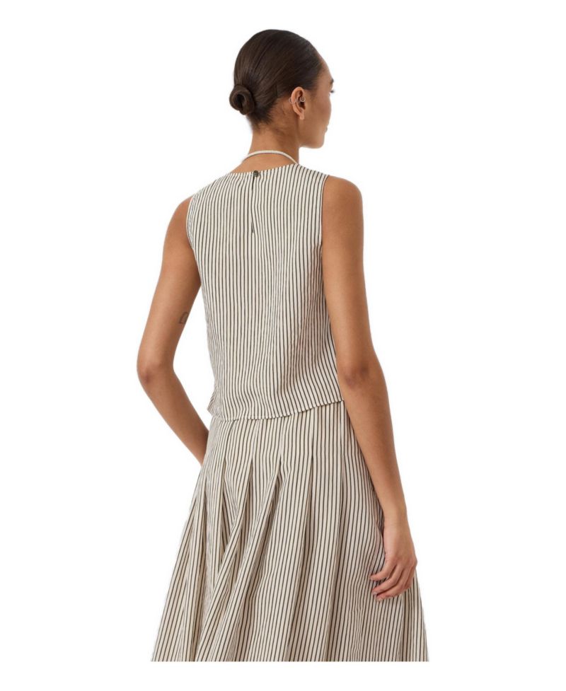 Women's Sleeveless Front Knot Crop Top