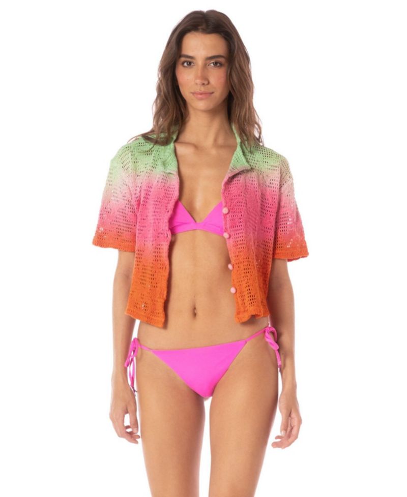 Women's Kyrie Tie-Dye Cropped 3/4-Sleeve Shirt
