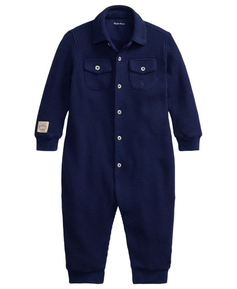 Baby Boys' Waffle-Knit Coverall