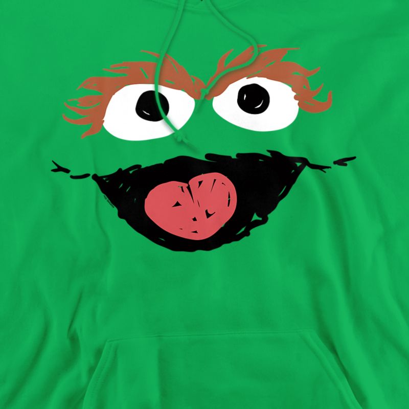 Men's Oscar The Grouch Crayon Sketch Pull-Over Hoodie
