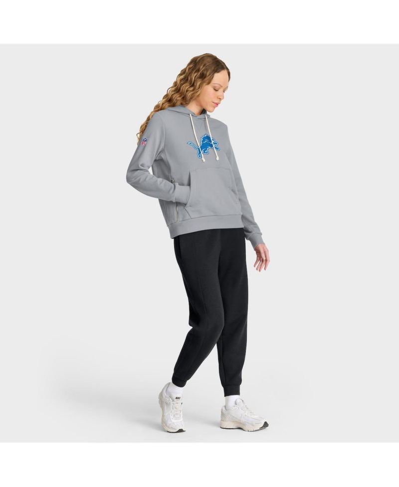 Women's Gray Detroit Lions Sideline Standard Issue Initial Home Dri-FIT Hoodie