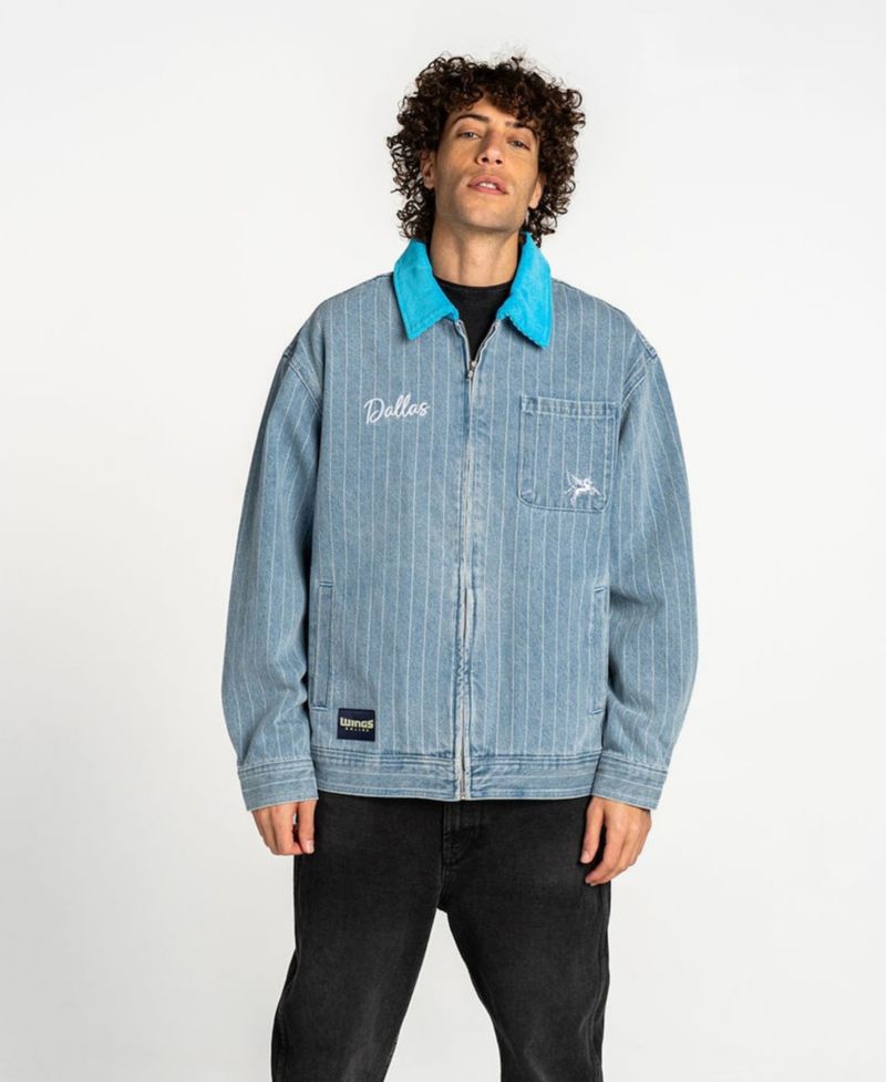 Men's and Women's Denim Dallas Wings Conductor Full-Zip Jacket