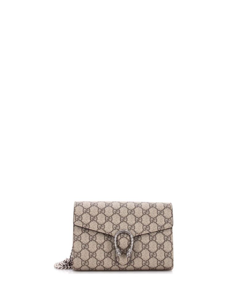 Small Dionysus Chain Wallet GG Coated Canvas