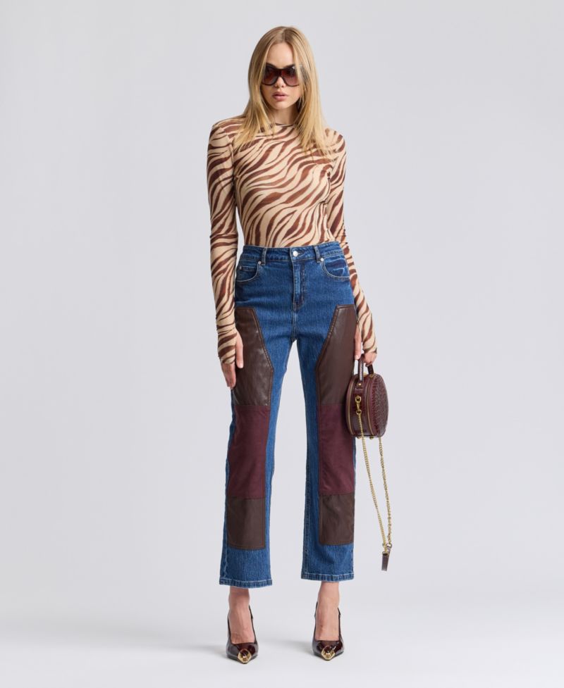 Women's Carpenter Colorblock Straight-Leg Jeans