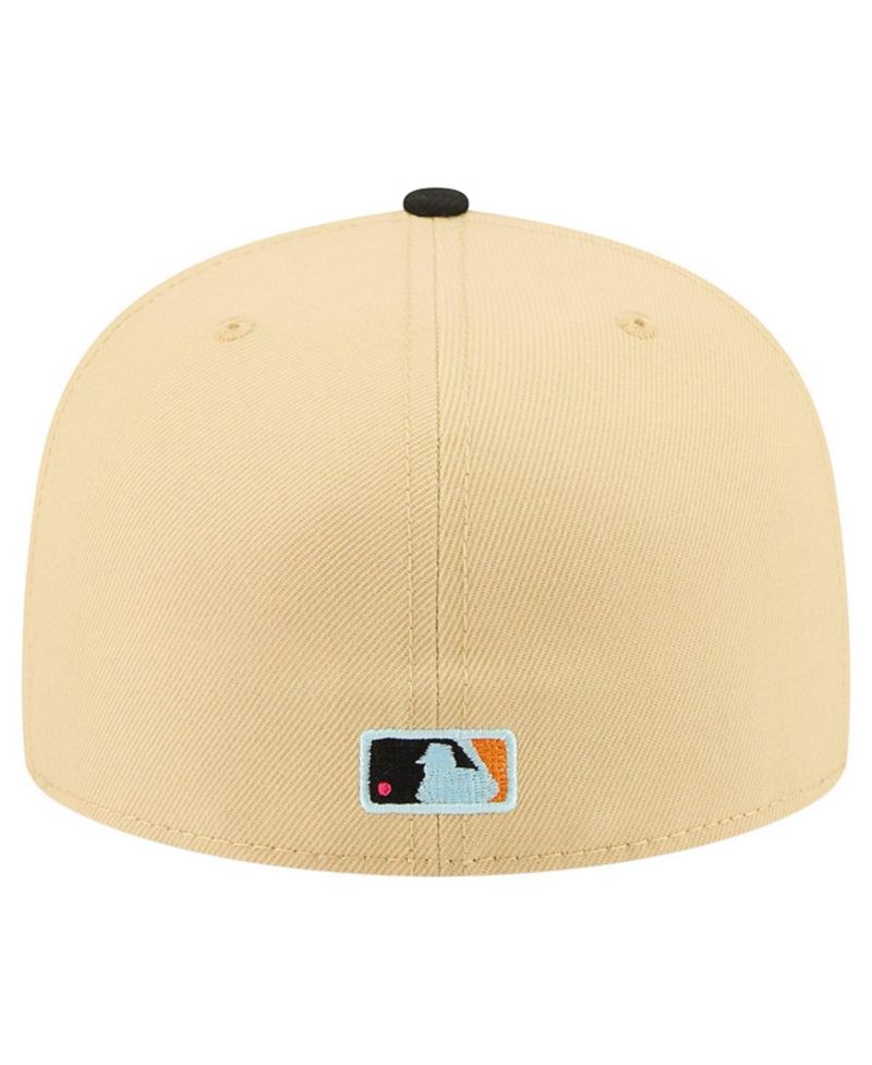 Men's Light Beige Chicago Cubs Two-Tone Embroidered Visor 59FIFTY Fitted Hat