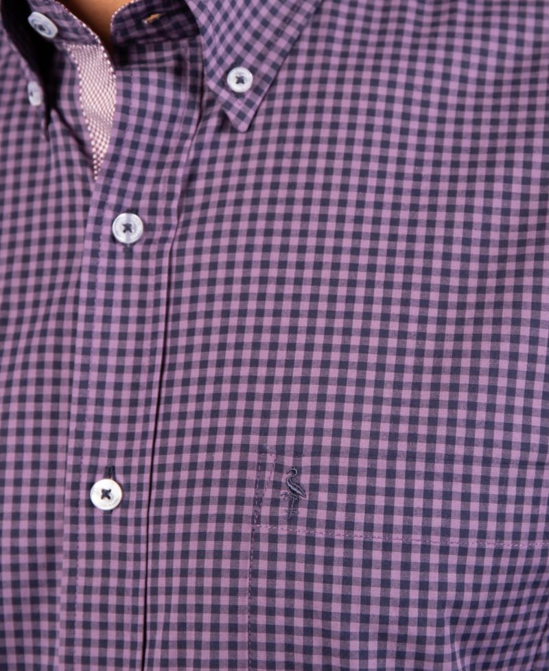 Men's Tonal Gingham Long Sleeve Shirt