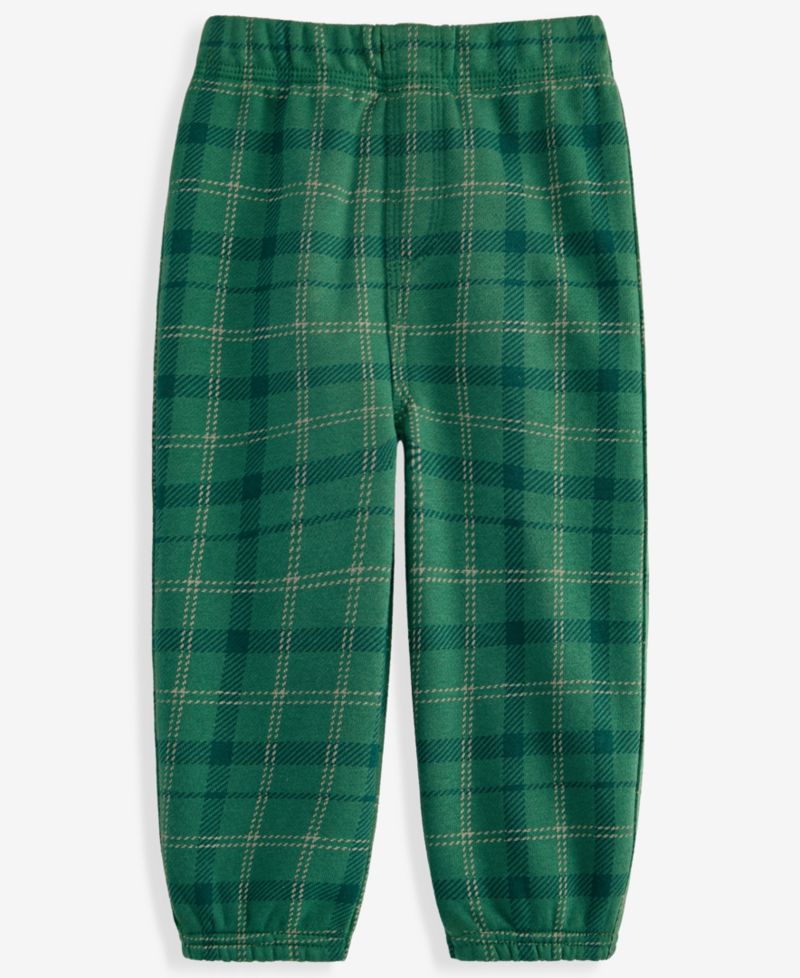 Baby Boys' 3M-24M Mix & Match Plaid Fleece Jogger Pants