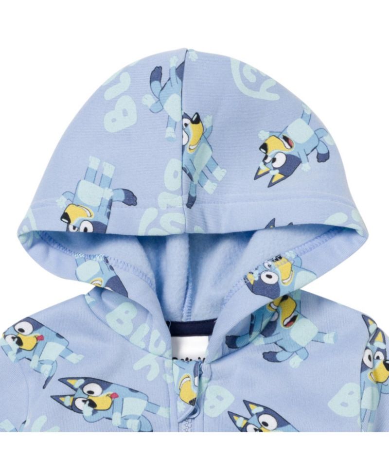 Little Boys Fleece Zip Up Hoodie and Jogger Pants Set