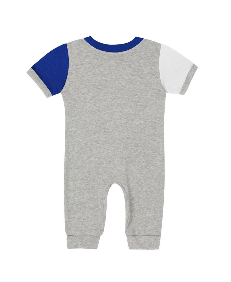 Baby Boys and Girls Gray Los Angeles Dodgers Hitter Up Full-Zip Jumper