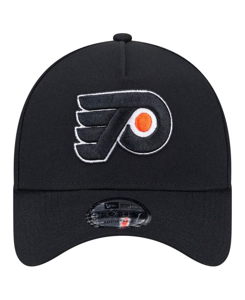 Men's Black Philadelphia Flyers Core A-Frame 9FORTY Adjustable Hat