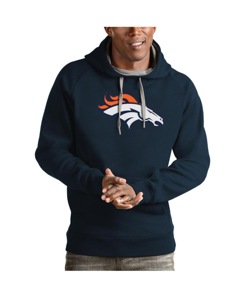 Men's Navy Denver Broncos Victory Pullover Hoodie