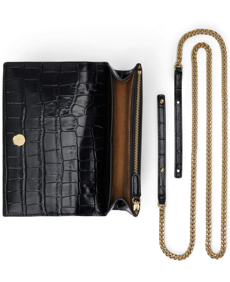 Adair II Croc-Embossed Small Crossbody Bag