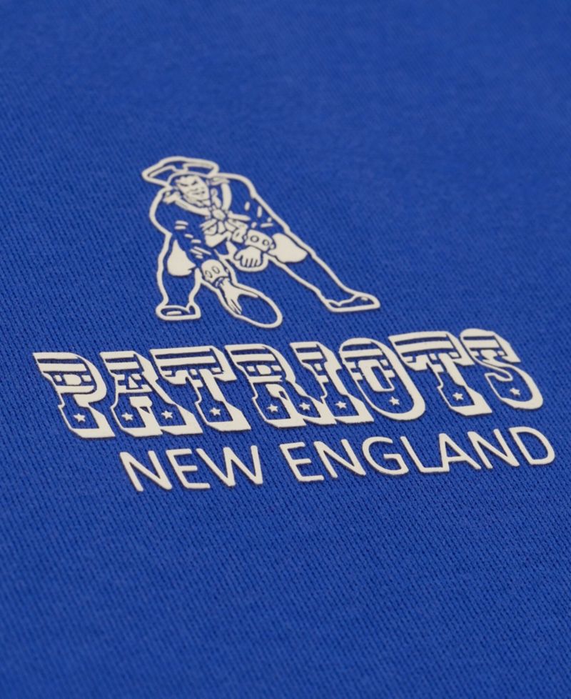 Men's Royal New England Patriots Core Essentials Micro Logo Fleece Sweatshirt