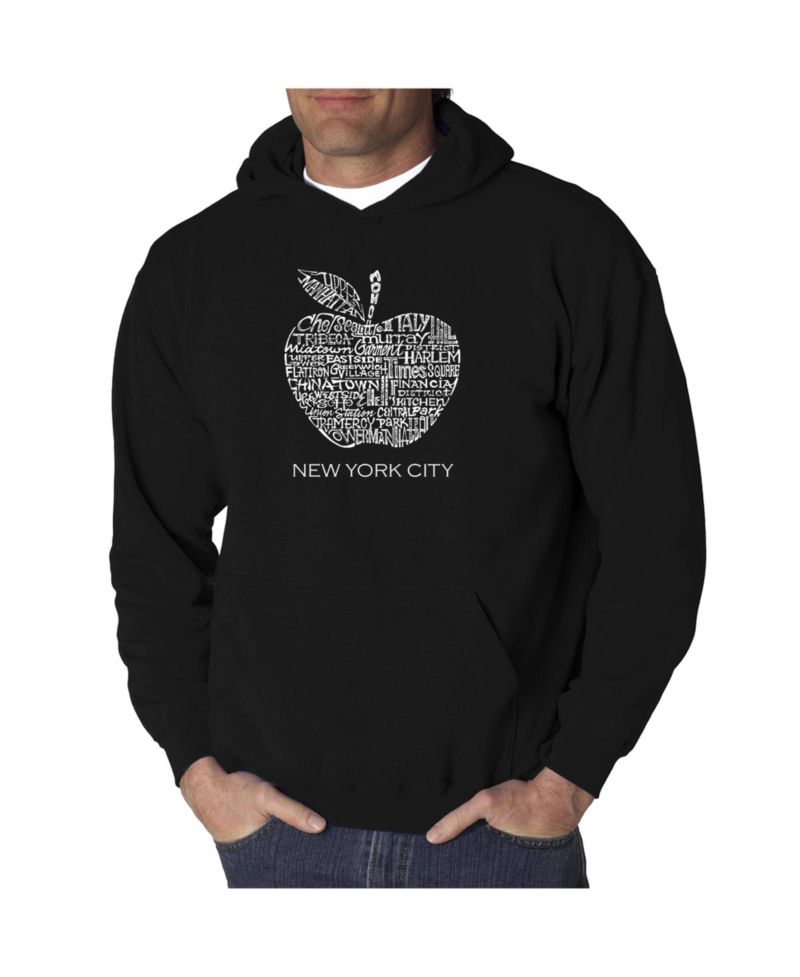 Men's Word Art Hooded Sweatshirt - Neighborhoods in NYC