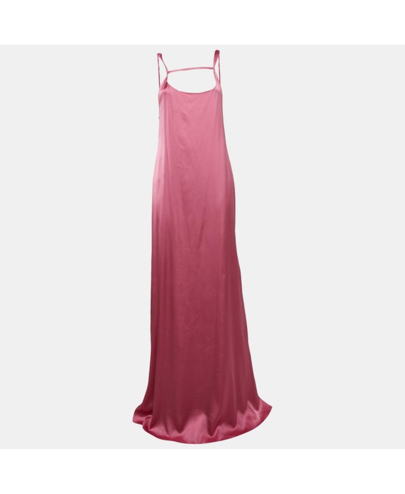 Women's La Robe Stretch Satin Open-Back Mentalo Maxi Dress