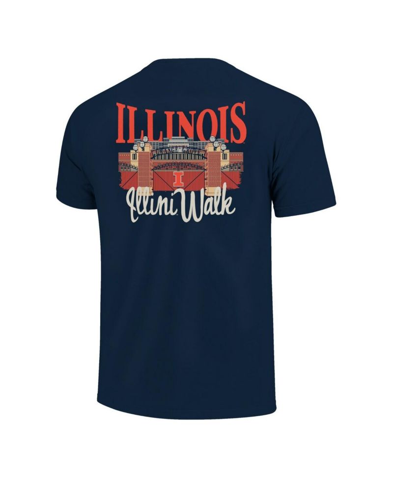 Men's and Women's Navy Illinois Fighting Illini Hyper Local Stadium Gates T-Shirt