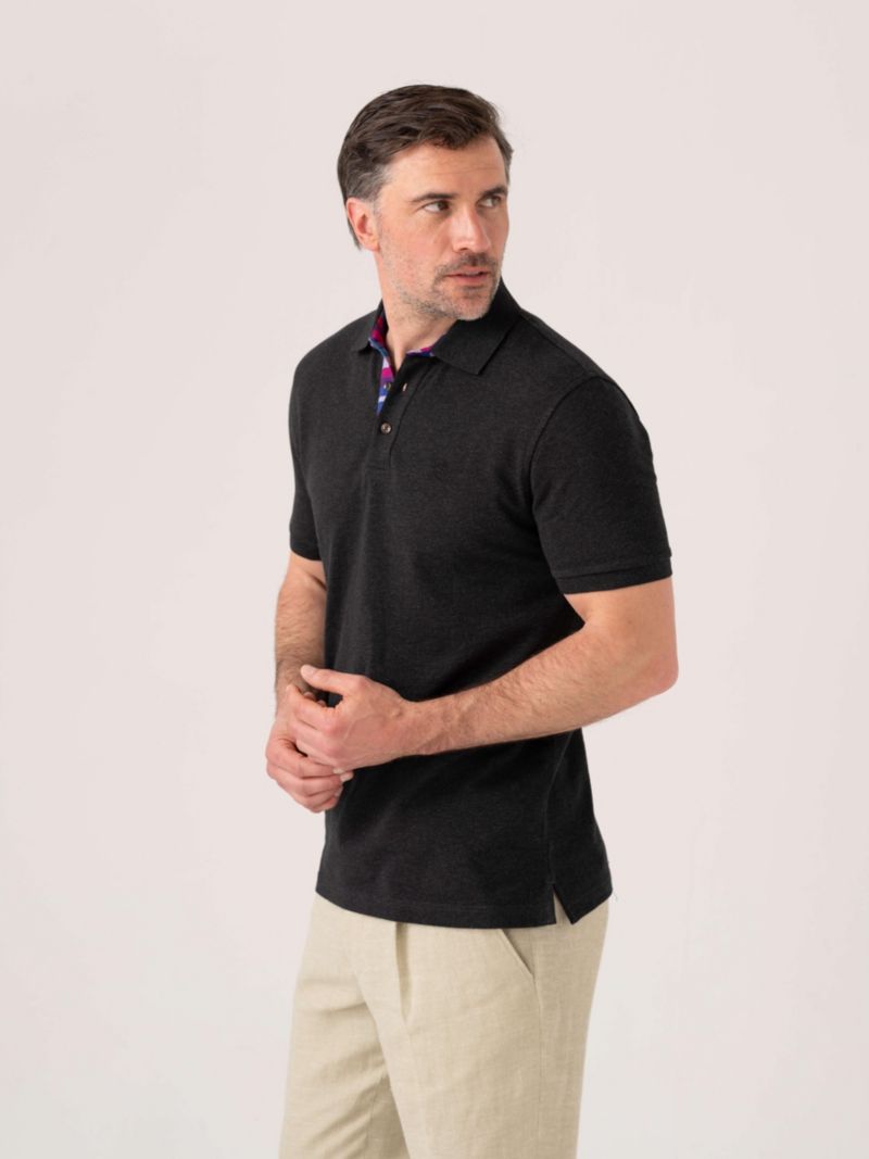 Men's Pique Cotton Short Sleeve Polo Shirt