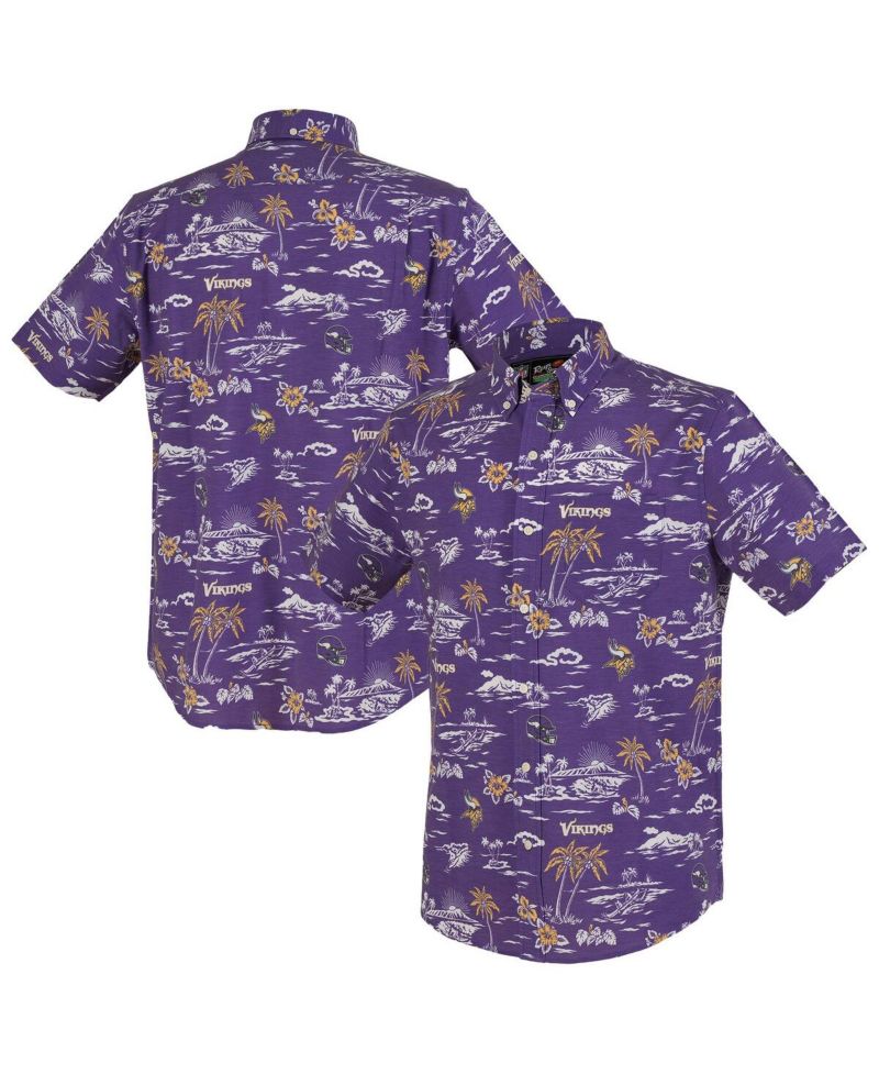 Men's Purple Minnesota Vikings Kekai Performance Button-Down Shirt