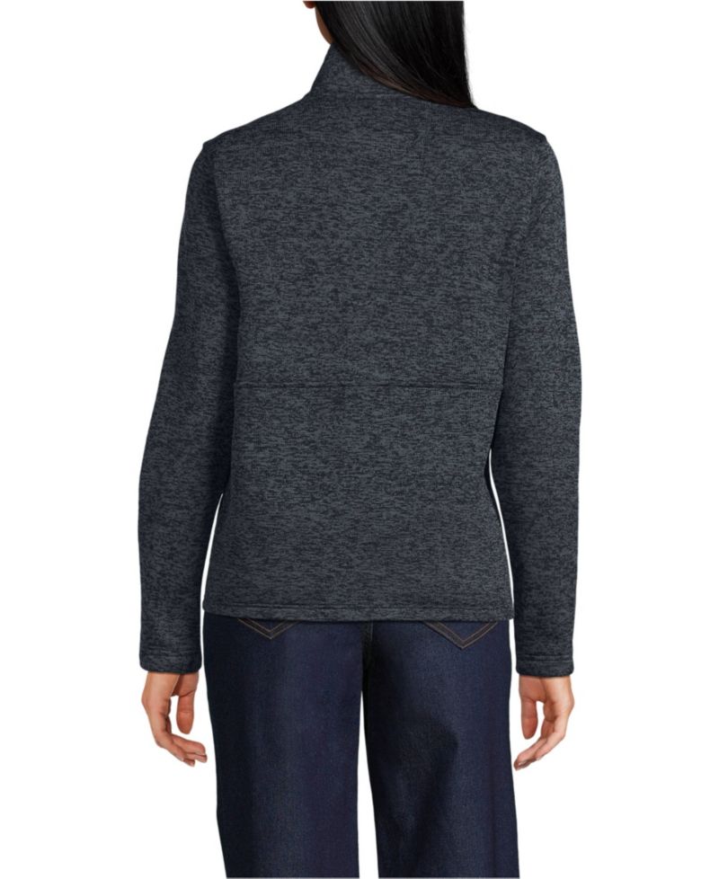 Women's Sweater Fleece Snap Neck Pullover Jacket