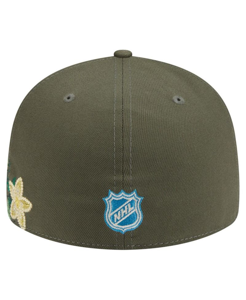 Men's Olive New York Rangers Tonal Florals 59FIFTY Fitted Hat