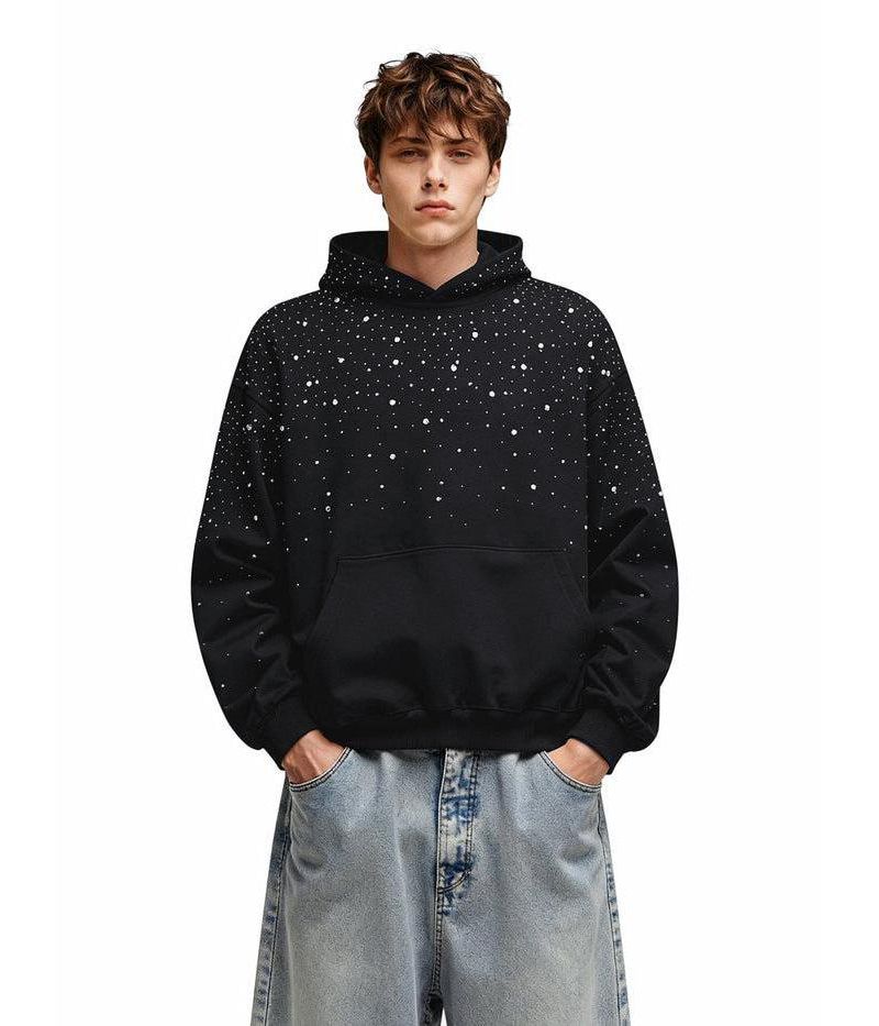 Men's Rhinestone Pullover Hoodie