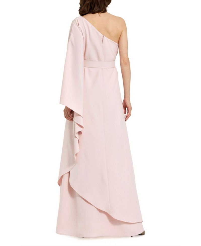 Women's Crepe One Sleeve Belted Kaftan Dress