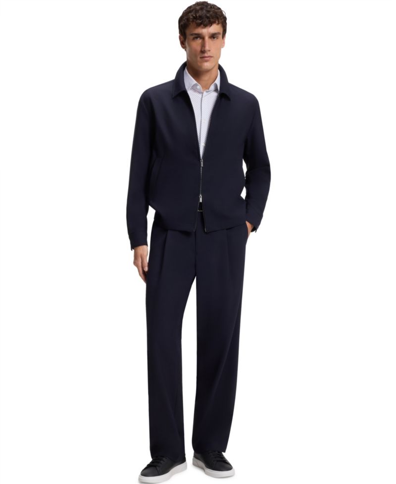Men's Printed Performance-Stretch Fabric Slim-Fit Dress Shirt