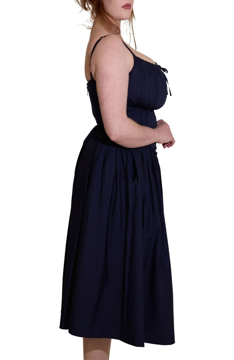 Women's Camille Fuller Bust Cotton Midi Corset Dress