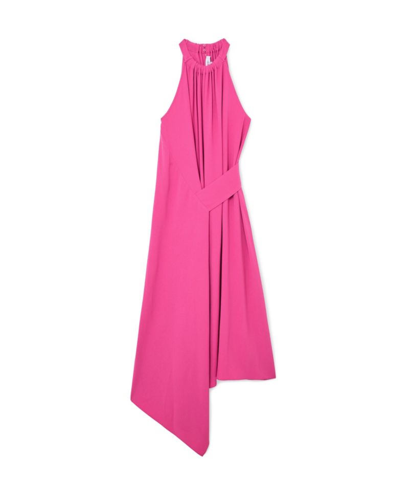 Women's Drape-Detail Sleeveless Midi Dress