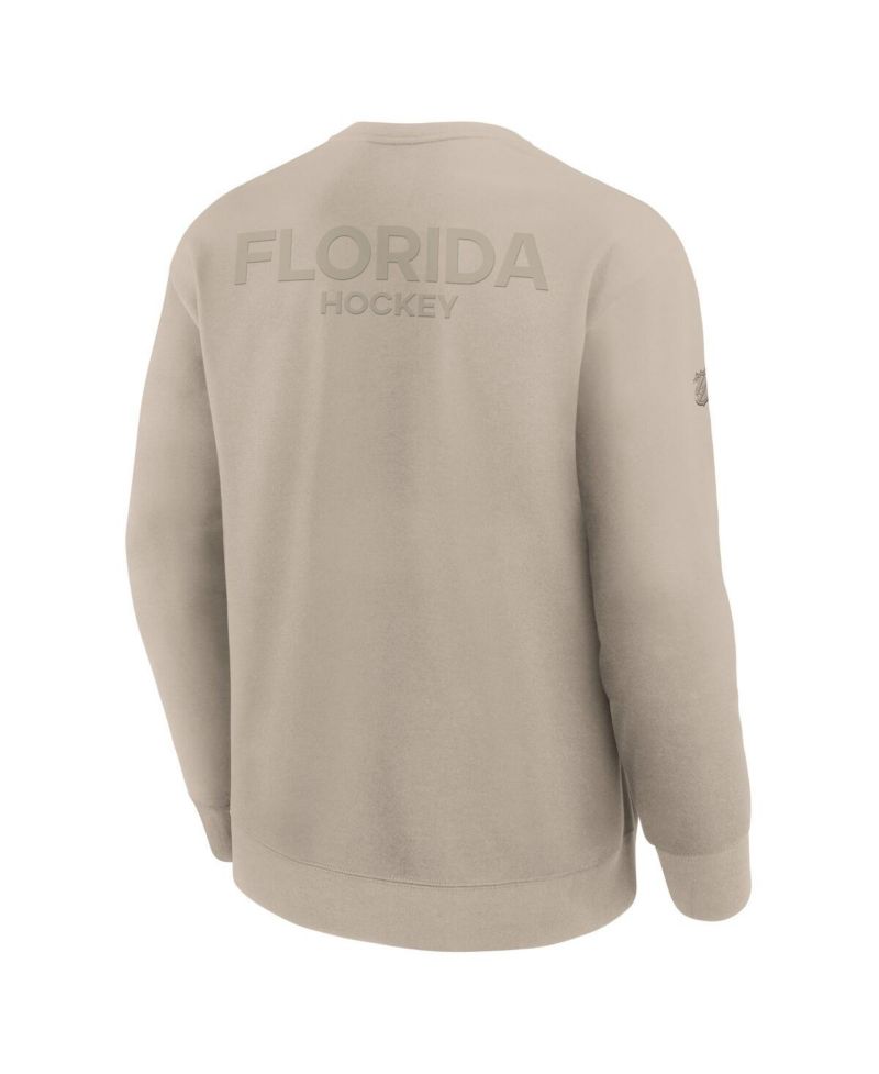 Men's Tan Florida Panthers Authentic Pro Road Tri-Blend Sweatshirt