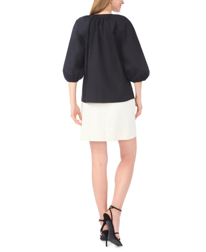 Women's Raglan-Sleeve Button-Down Blouse