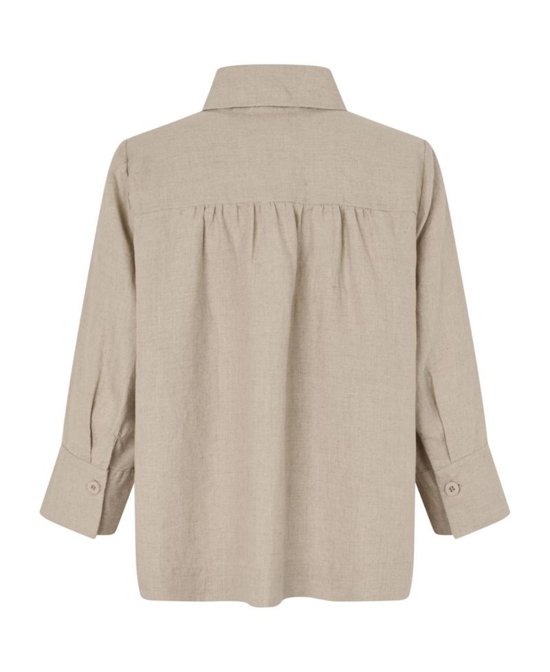 Women's Midakai 3/4-Sleeve Linen Button-Up Shirt