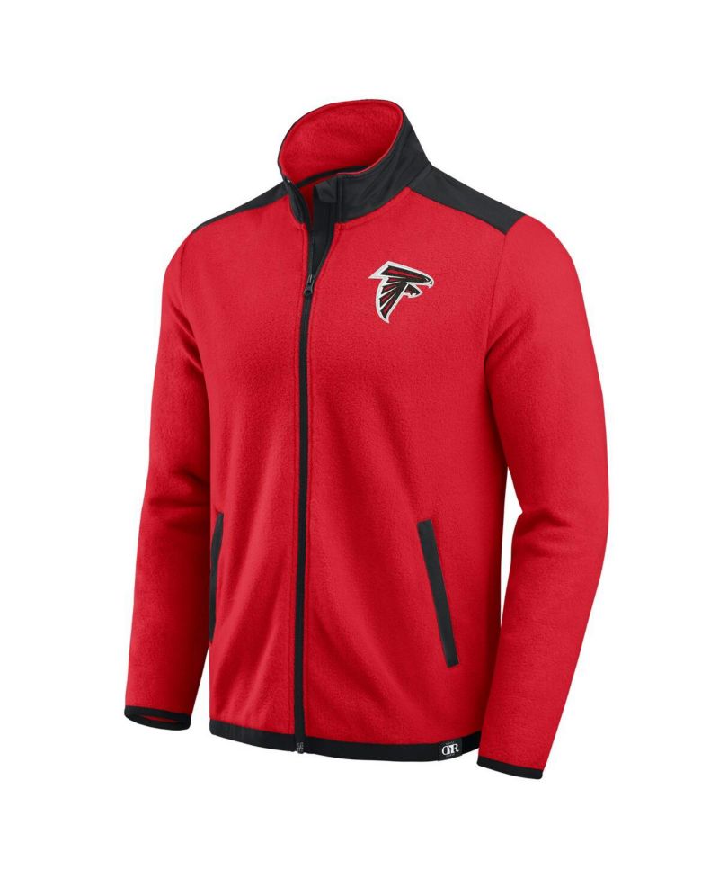 Darius Rucker Collection by Men's Red Atlanta Falcons Color Block Polar Fleece Full-Zip Jacket