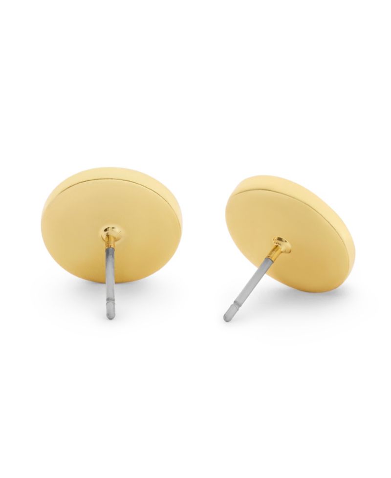 Gold Heritage Signature Coin Stud Earrings