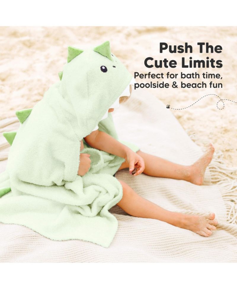 PlayPals Baby Towels with Hood for Girls, Boys, 100% Soft Cotton Hooded Bath Towels for Newborn, Kids