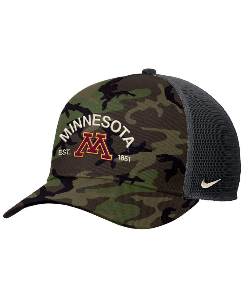 Men's Camo Minnesota Golden Gophers 2025 Military Appreciation Rise Adjustable Trucker Hat