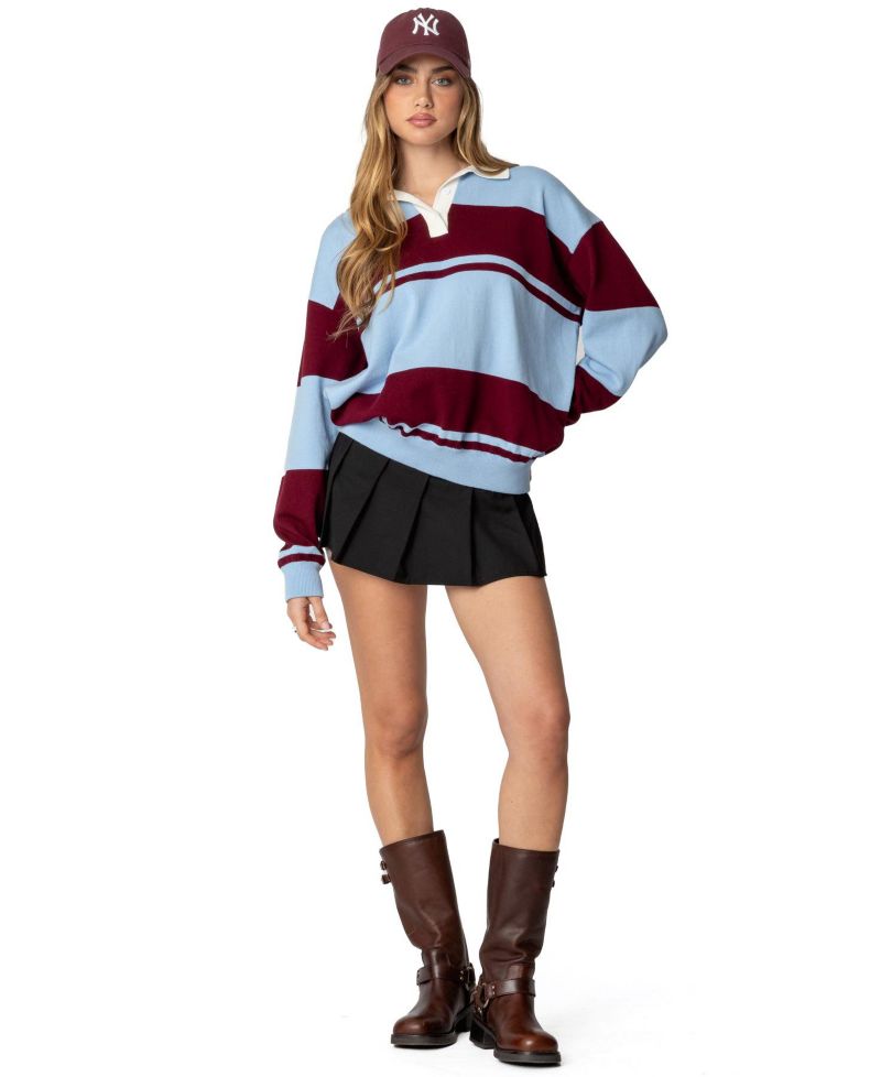 Women's Kian Striped Polo Sweater