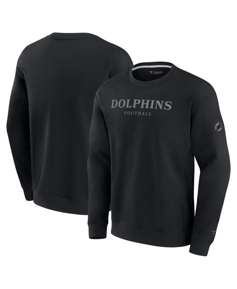 Men's and Women's Black Miami Dolphins Elements Unlimited Fleece Pullover Sweatshirt
