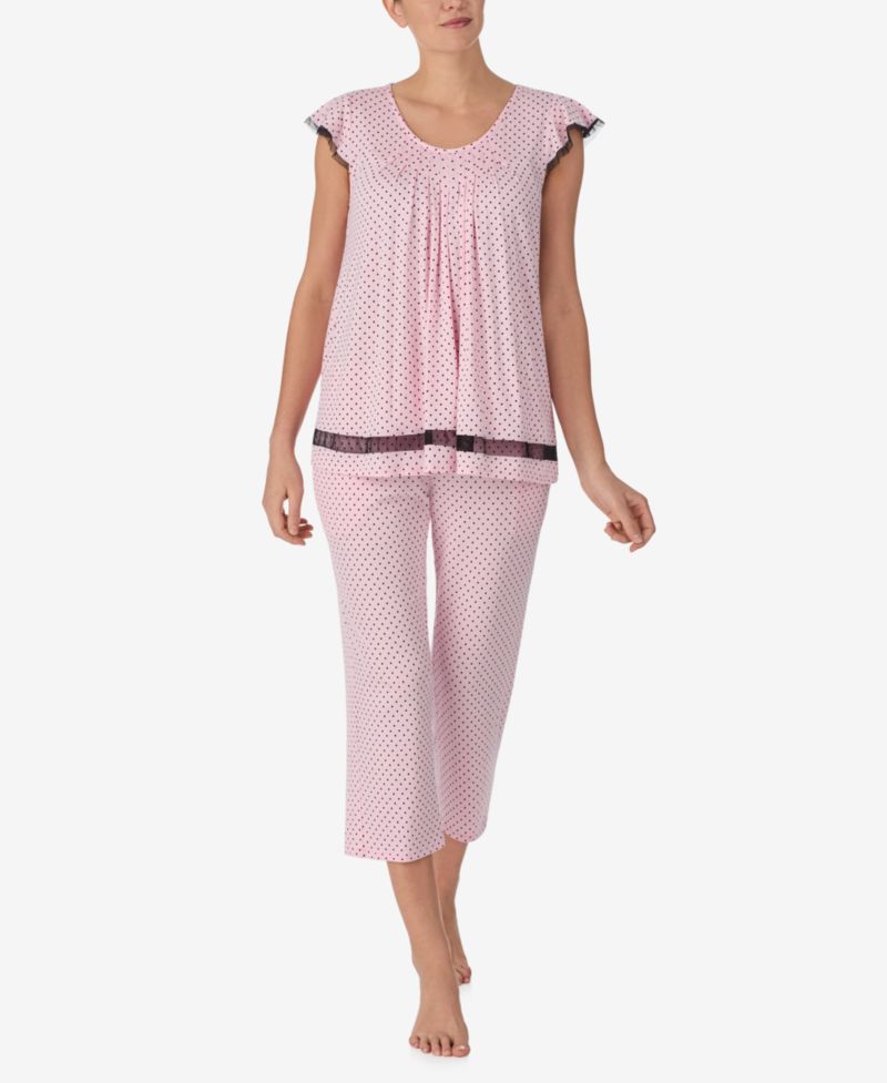 Yours to Love Short Sleeves Top and Capri Pajama Pants Separates