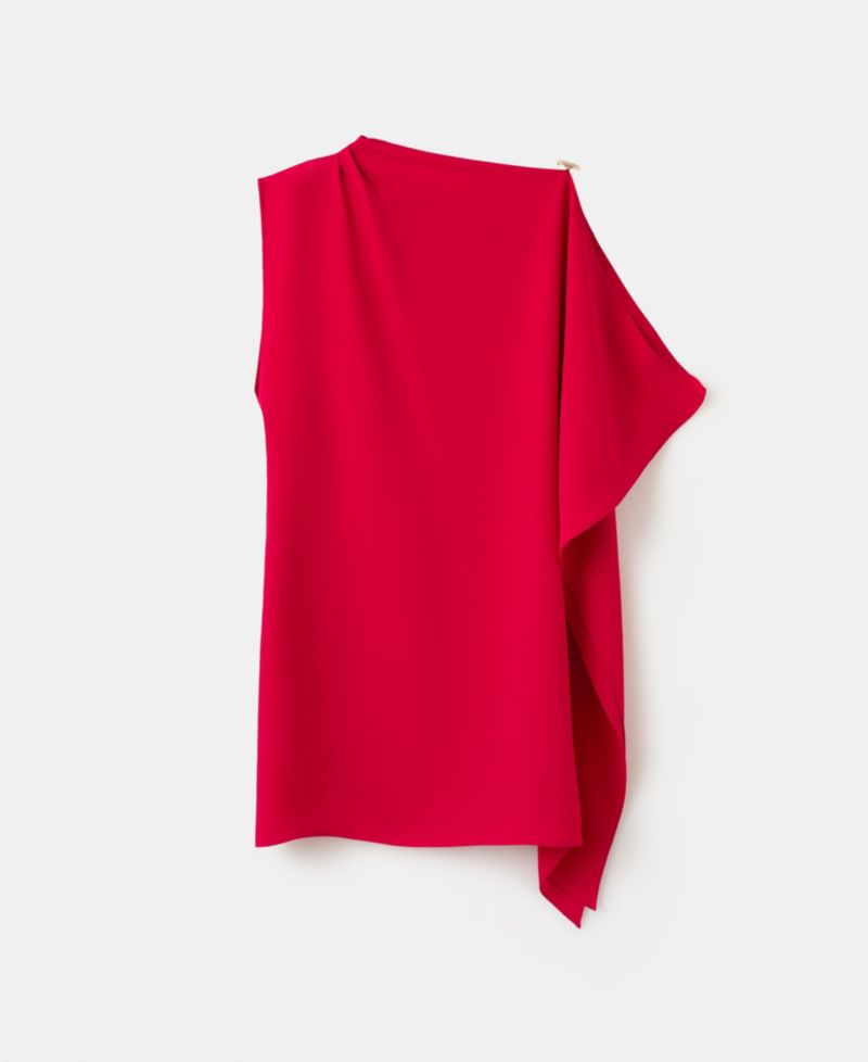 Women's Asymmetrical Neck And Metallic Detail Dress