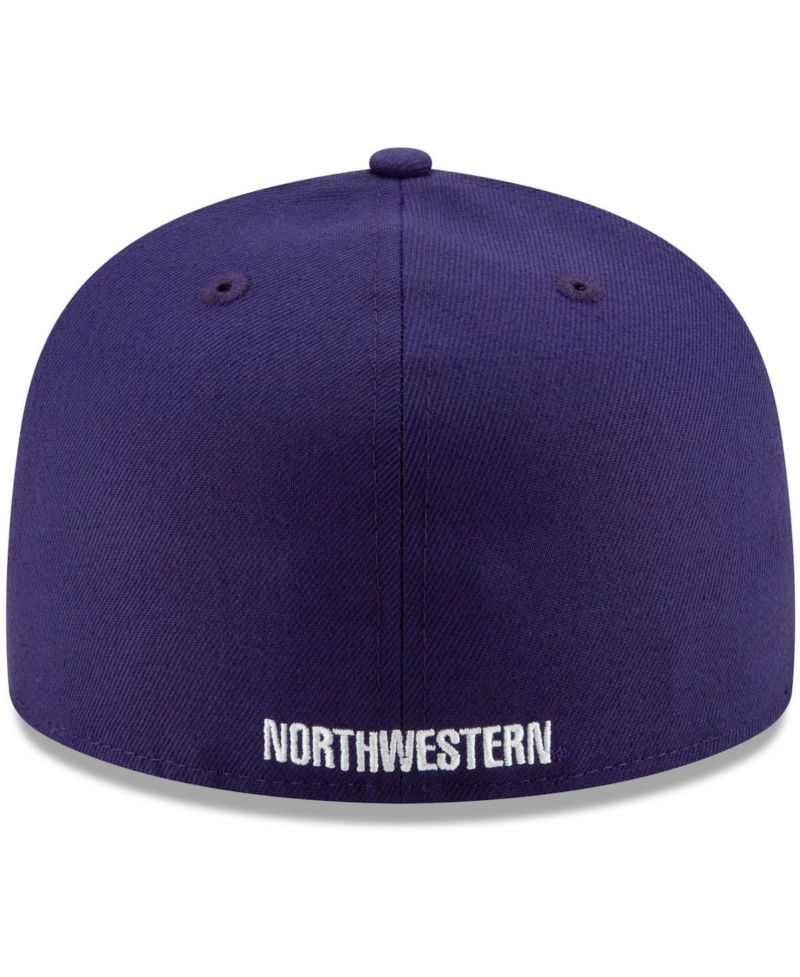 Men's Purple Northwestern Wildcats Primary Team Logo Basic 59FIFTY Fitted Hat
