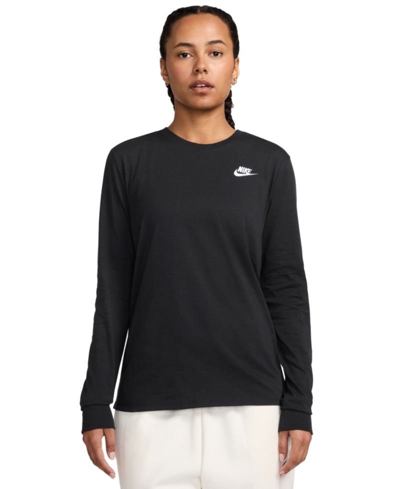 Plus Size Sportswear Club Long-Sleeve T-Shirt