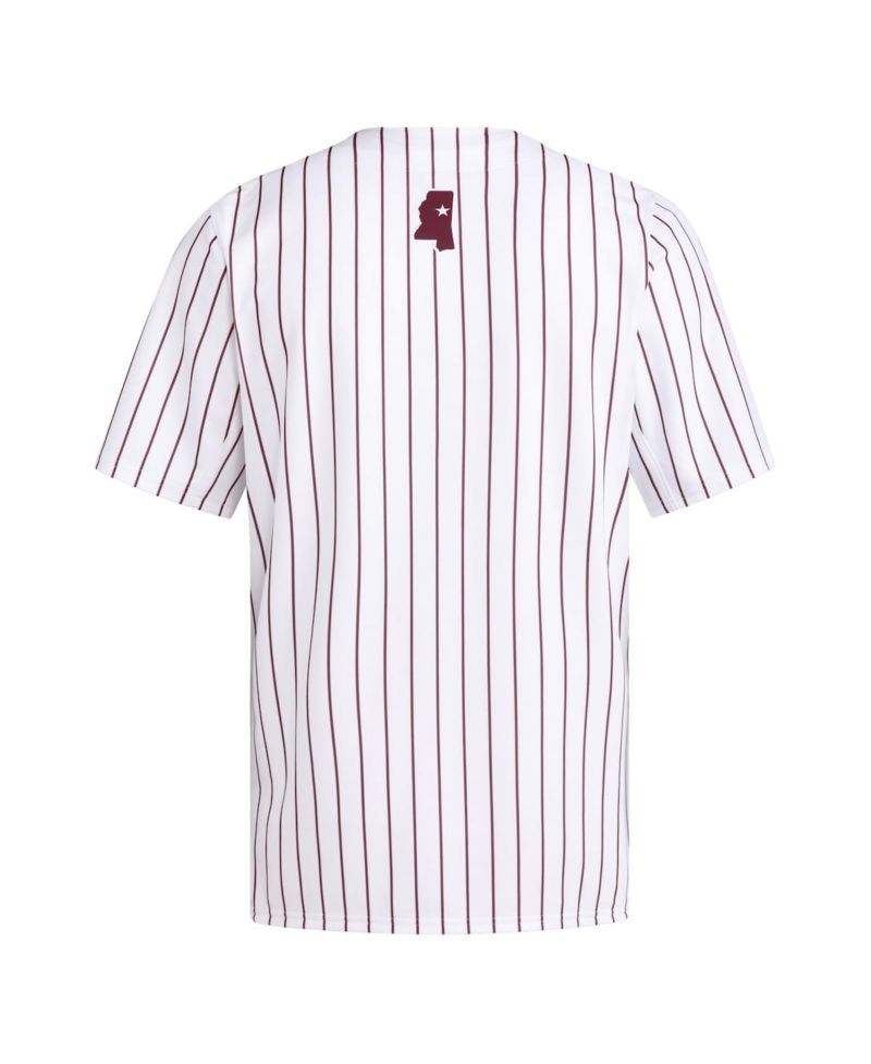 Men's White Mississippi State Bulldogs Replica Baseball Jersey