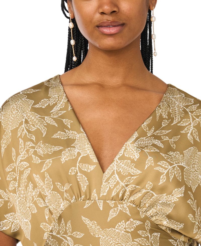 Women's Dolman-Sleeve V-Neck Maxi Dress