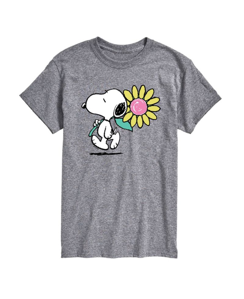 Men's Peanuts Snoopy Spring Flower Short Sleeve T-Shirt