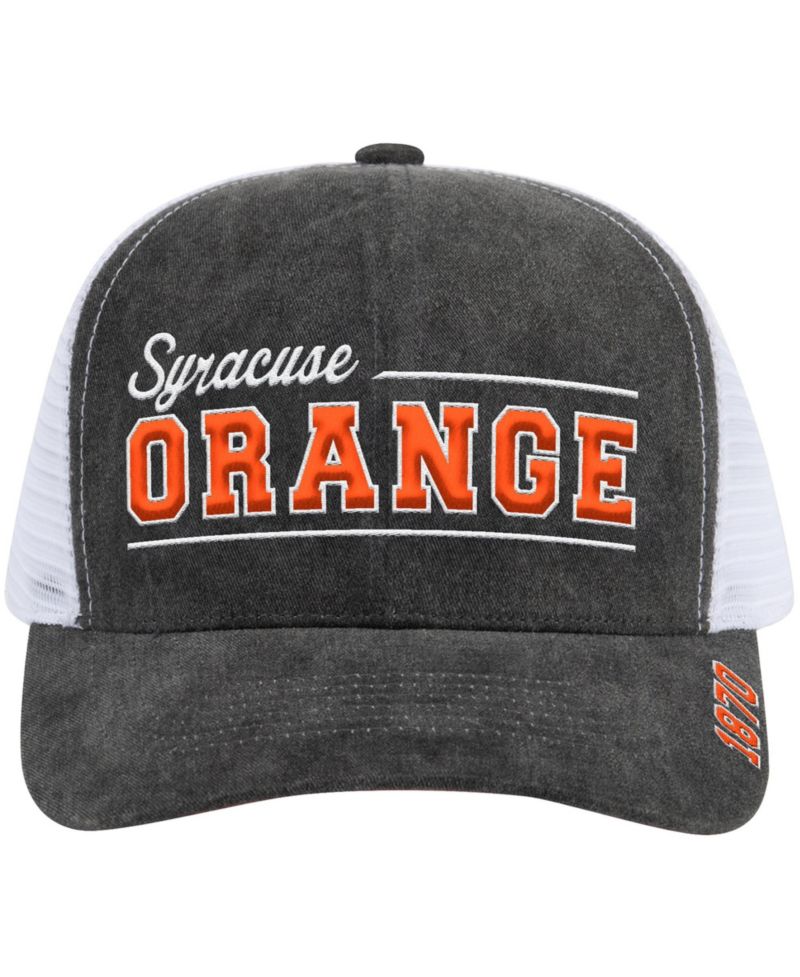 Men's and Women's Gray Syracuse Orange Billy 2400 Adjustable Trucker Hat