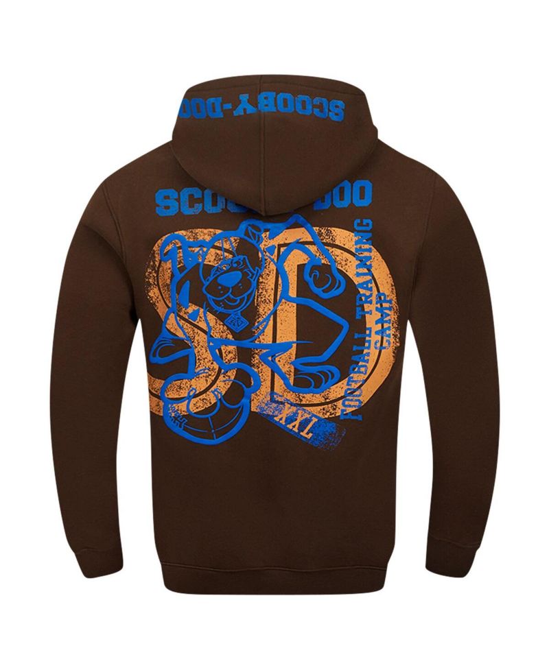 Men's Brown Scooby-Doo Football Training Camp Pullover Hoodie