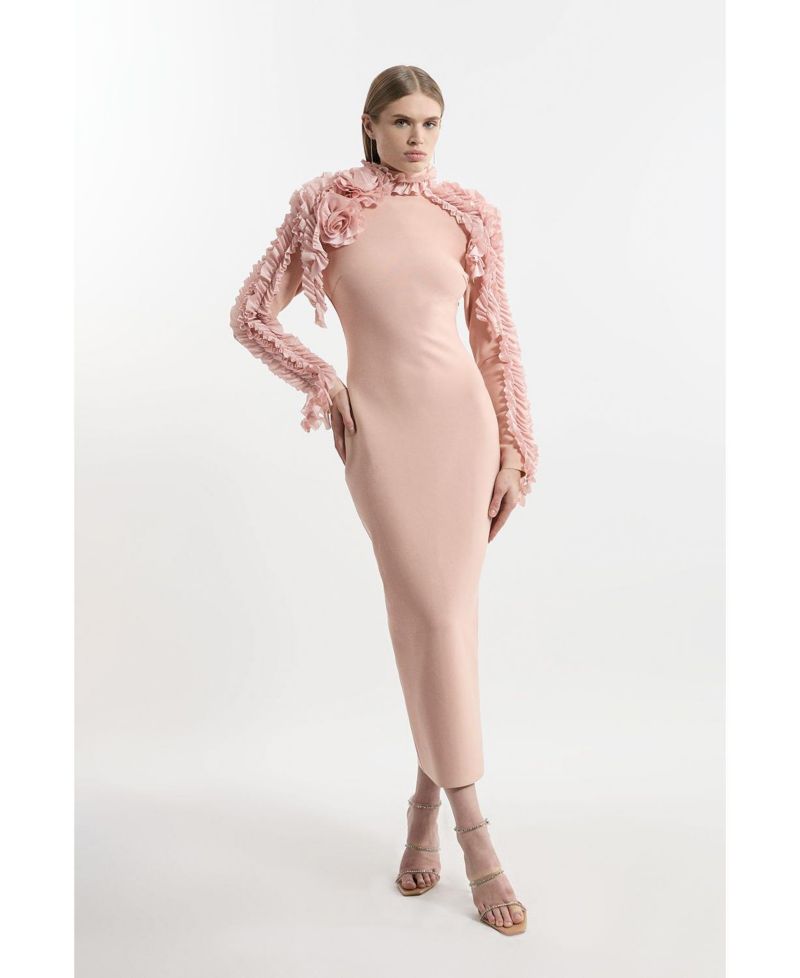 Women's Bandage Detail Midi Dress