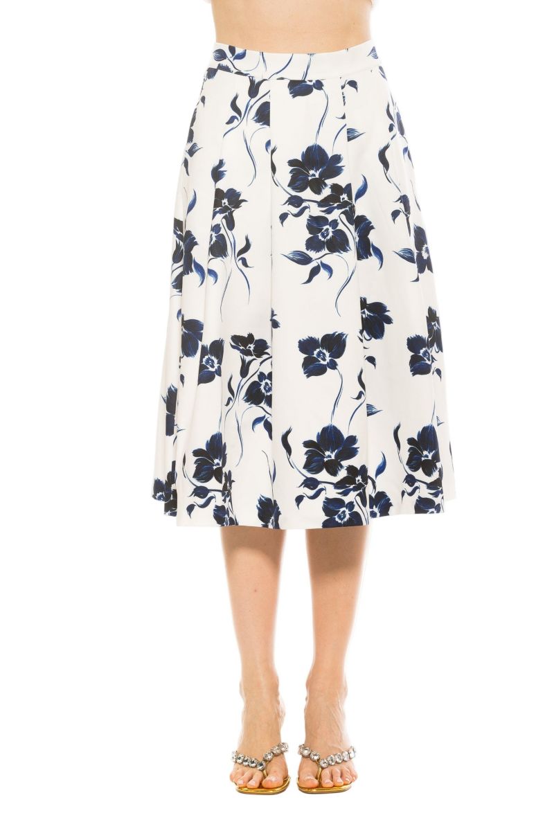 Women's Illia Pleated Midi Skirt With Waistband