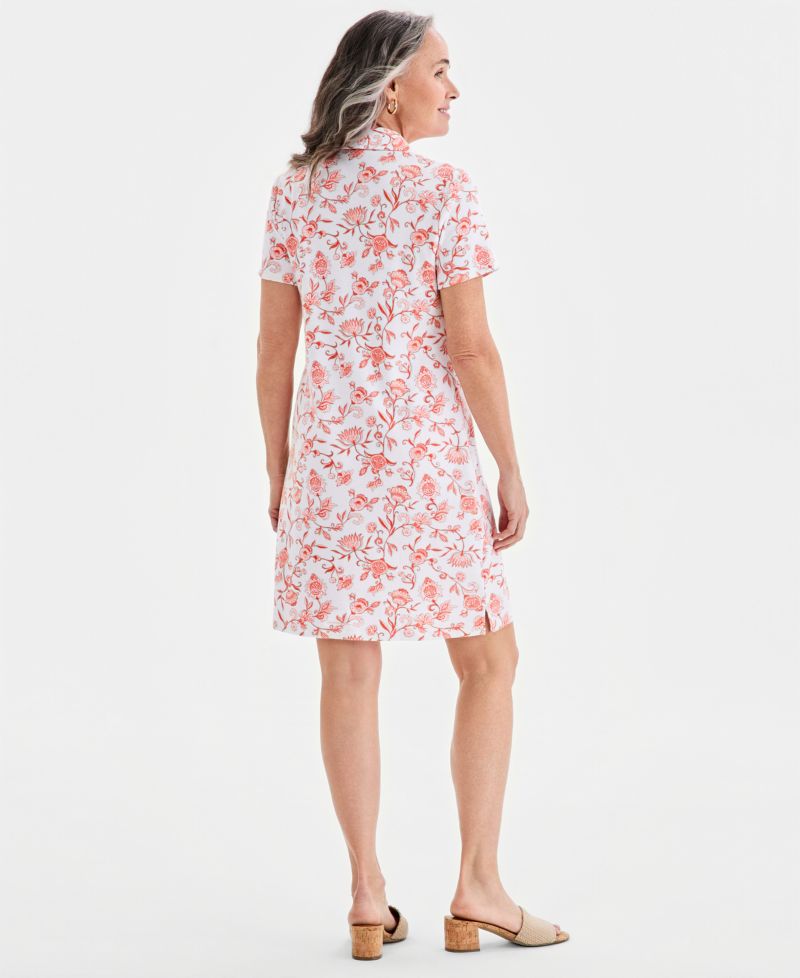 Women's Printed Polo Dress